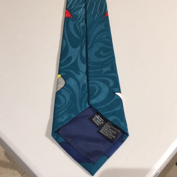 Tom & Jerry Cartoon Tie Green / Blue Vintage 1994 - Picture 9 of 13